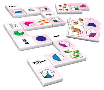 Junior Learning JL485 Fraction Dominoes, Multi 7.8 H x 4.7 L x 1.5 W