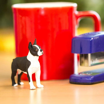 Safari Ltd. Boston Terrier Figurine - Lifelike 2.5" Model Figure - Educational Toy for Boys, Girls, and Kids Ages 3+