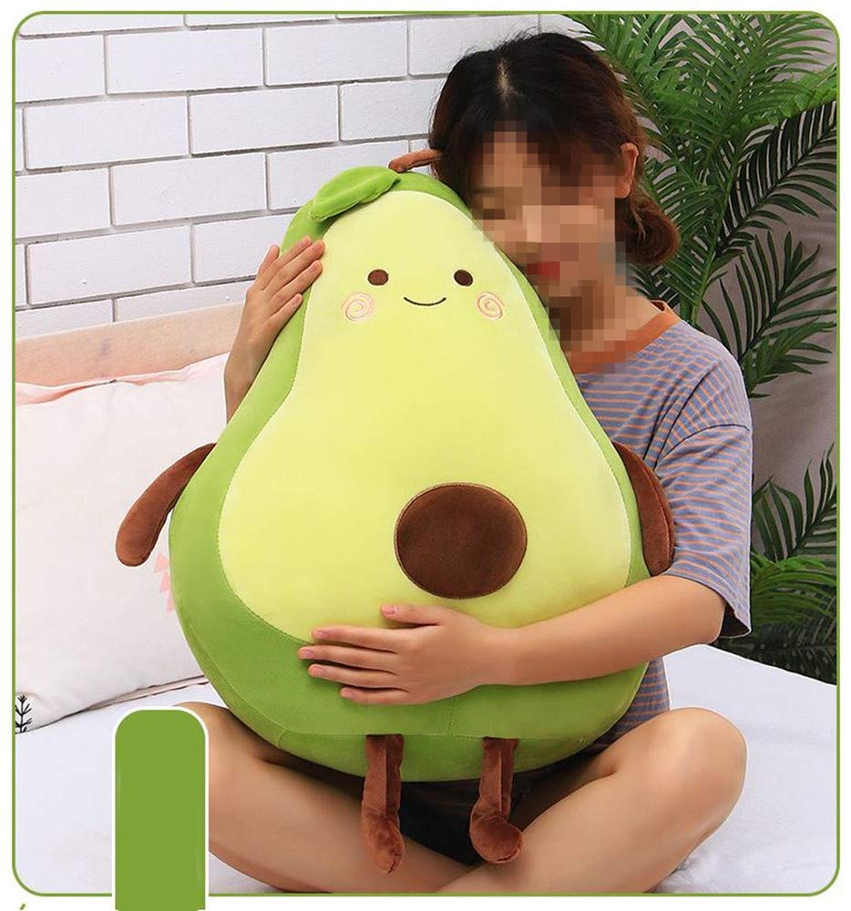 XICHEN 27 Inch Green Large Simulation Avocado Plush Toy Doll Sleeping Pillow - Holiday Warm Gift Plush Toy (Seated)