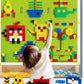 6 Pack Large Building Brick Baseboard in Blue, Green, Gray, 10 x 10 Inch Baseplates Compatible with DUPLO,MEGA, Baseplate for DIY Play Table or Wall