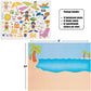 Day at The Beach Sticker Scenes - Makes 12, Includes Stickers and Backgrounds - Make A Scene for Kids