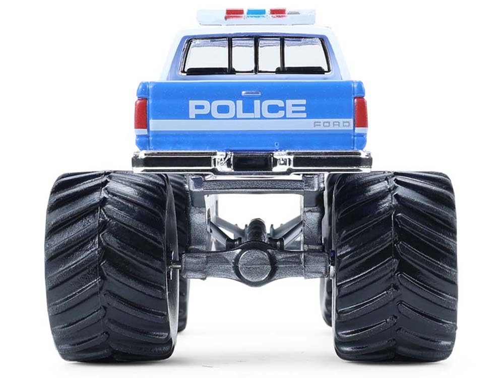 1990 F 350 Monster Truck NYPD (New York Police Department) Blue with White Top Kings of Crunch - Hot Pursuit Special Edition 1/64 Diecast Model Car by
