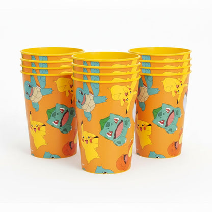 Unique Pokémon 12 Pack 16 oz Plastic Reusable Favor Cups - Birthday Party Supplies, Goodie Bag Favors, Kids’ Drinkware & Take-Home Gifts
