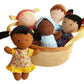 Snuggle Stuffs Basket of Buddies Multicultural Plush Dolls | Diversity & Inclusion Toys for Toddlers | Soft 8 Inch Ethnic Friends for Preschool