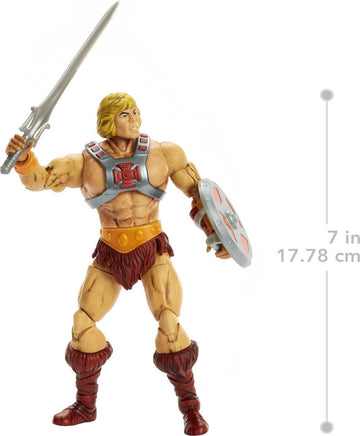 Masters of The Universe Masterverse He-Man Action Figure, 40th Anniversary Figure with Accessories, Motu Character Toy Collectible