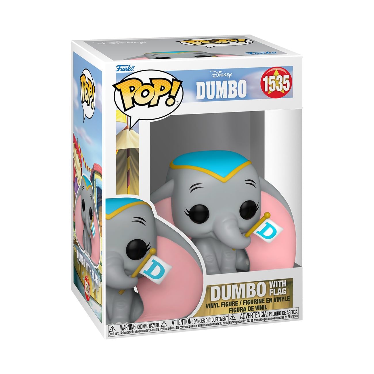 Funko Pop Disney: Dumbo - Dumbo with Flag - Collectable Vinyl Figure - Gift Idea - Official Merchandise - Toys for Kids & Adults - Cartoon/Animation