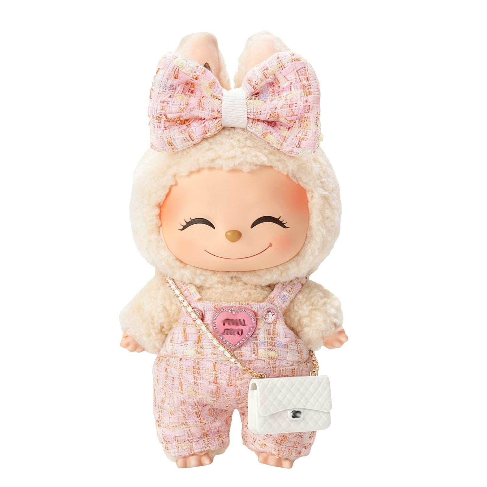 CiuZikGok Doll Clothing Set (No Doll), Cute Bow, Crossbody Bag, Dress, Suitable for 15-17cm Dolls, Outfit Accessory Set for Unique Styling (Pink-C)