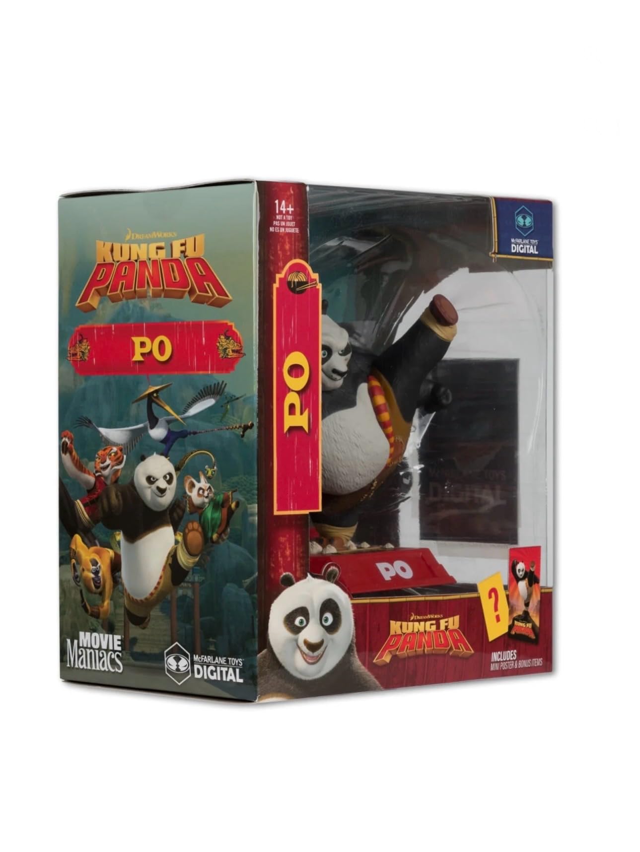 Po (Movie Maniacs: Kung Fu Panda) 6" Posed Figure with McFarlane Toys Digital Collectible (PRE-ORDER ships April)