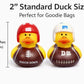 GIFTEXPRESS 24 Pack Football Rubber Duckies, 2 Inch Mini Sports Theme Ducks with Helmets, Assorted Styles, Touchdown Bath Toys for Game Day, Football