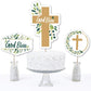 Big Dot of Happiness Elegant Cross - Religious Party Centerpiece Sticks - Table Toppers - Set of 15