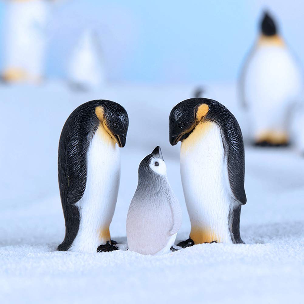 BLAPNK 15 Pcs Realistic Penguin Figurines, Miniature Antarctic Animal Penguin Figures Easter Eggs Cake Toppers Christmas Birthday Gift for Kids