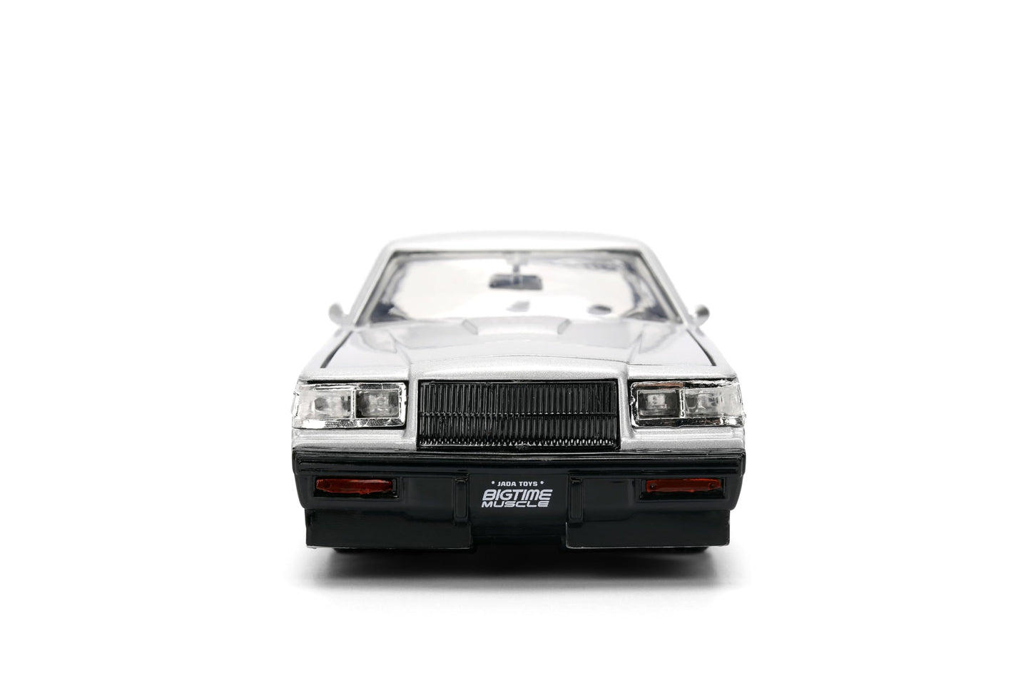 Jada Toys Bigtime Muscle 1:24 1987 Buick Grand National Die-cast Car - Opening Doors, Hood, Trunk, Rubber Tires(Silver/Black)