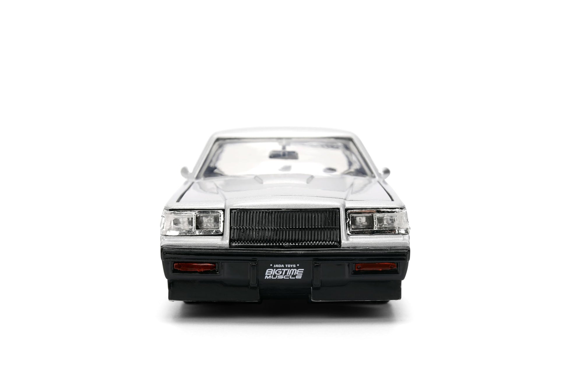 Jada Toys Bigtime Muscle 1:24 1987 Buick Grand National Die-cast Car - Opening Doors, Hood, Trunk, Rubber Tires(Silver/Black)