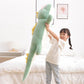 Tianmihou 52 Inch Giant Dinosaur Plush Pillow, Jumbo Green Dinosaur Stuffed Animal, Soft Long Dino Body Pillow for Kids Boys Girls, Huge Dinosaur