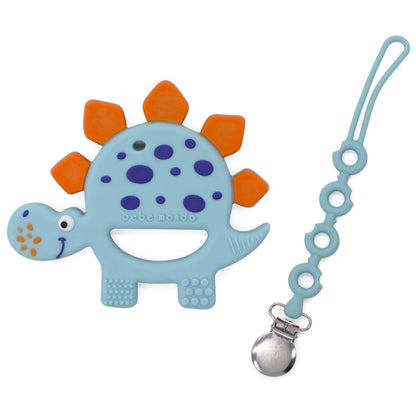 Bebe Mondo Dinosaur Baby Teething Toys 3-6 6-12 Months, Teethers for Babies 0-3-6-12 Months for Teething Relief, Baby Gift, Baby Teether Toys