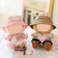 HLIAZJM Clothes for Labubu Doll, 5 Pieces Set, Pink, Crochet, Fashion, Includes Hat, Sweater, Skirt, Camera Model, 2 Shoes, 15cm & 17cm Dolls