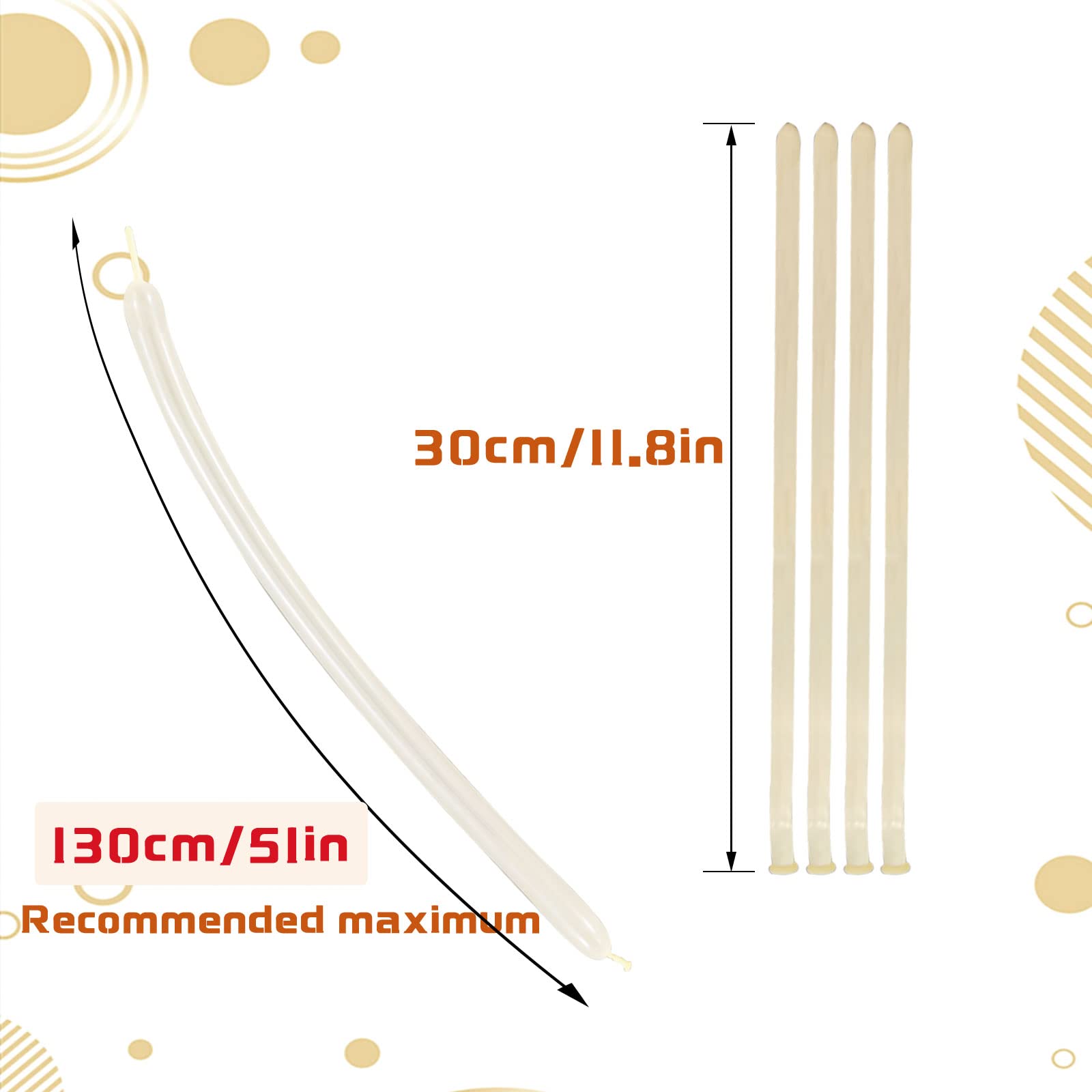 ZBYDNG 260 Balloons Clear, Thickening Long Balloons for Tying Arch, Twisting Latex Animals Magic Modeling Skinny Birthday Balloon for Kid‘s Party