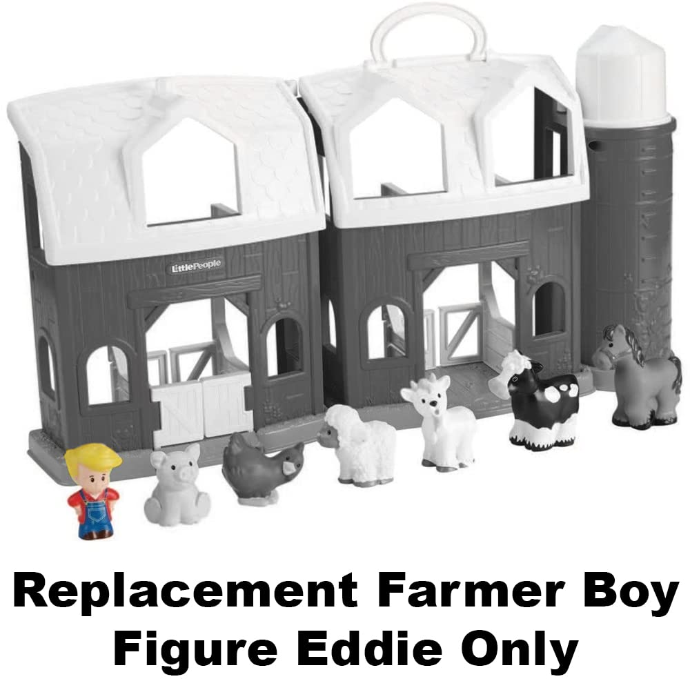 Fisher-Price Replacement Part Little People Animal Friends Farm Playset CHJ51 - Replacement Farmer Boy Eddie Figure