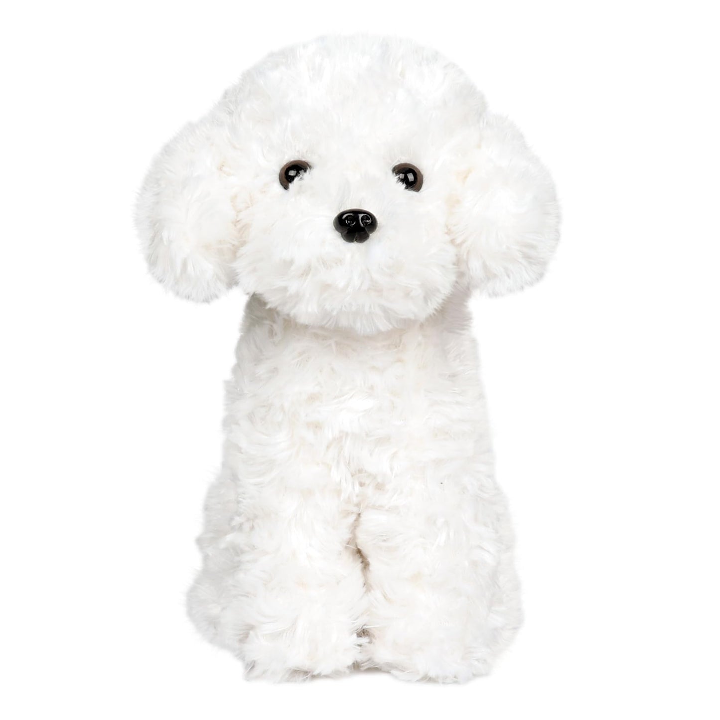 WEIGEDU White Toy Poodle Stuffed Animal Dog Puppy - Bichon Frise Maltese Maltipoo White Labradoodle Plush Toy for Kids and Babies 12.6"