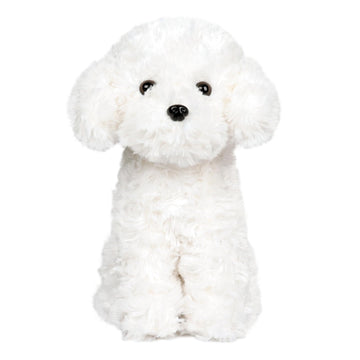 WEIGEDU White Toy Poodle Stuffed Animal Dog Puppy - Bichon Frise Maltese Maltipoo White Labradoodle Plush Toy for Kids and Babies 12.6"