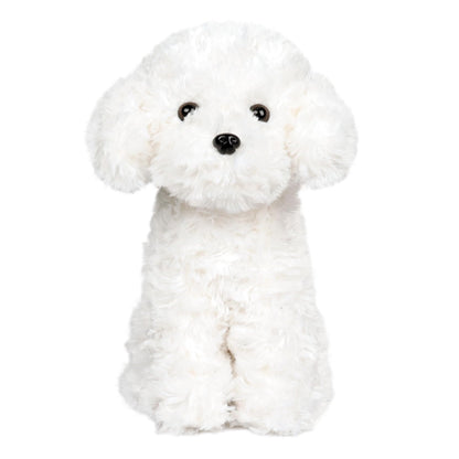 WEIGEDU White Toy Poodle Stuffed Animal Dog Puppy - Bichon Frise Maltese Maltipoo White Labradoodle Plush Toy for Kids and Babies 12.6"