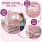 Badger Basket Doll Crib with Bedding, Storage Baskets, Mobile & Personalization Kit - Ideal Nursery Set for Dolls Up to 22 Inches, Best for Doll