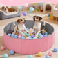 Dog Ball Pit, 40"×13.6" Foldable Balls Pit for Dogs, Pink, No Ball Included