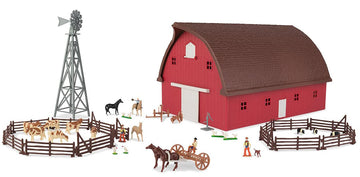 John Deere Round Barn Set 1/64 Scale Play Set with Accessories 73 Pieces