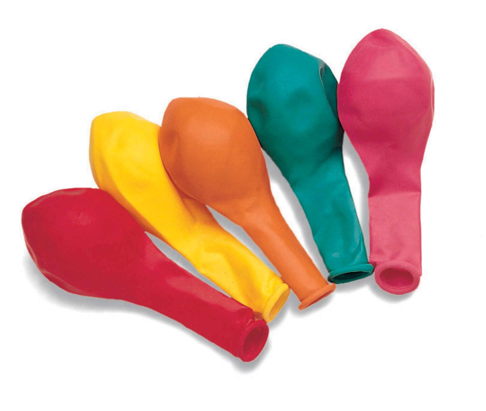 Hygloss Rubber Round Balloon, 4 in, Assorted Color, Pack of 12
