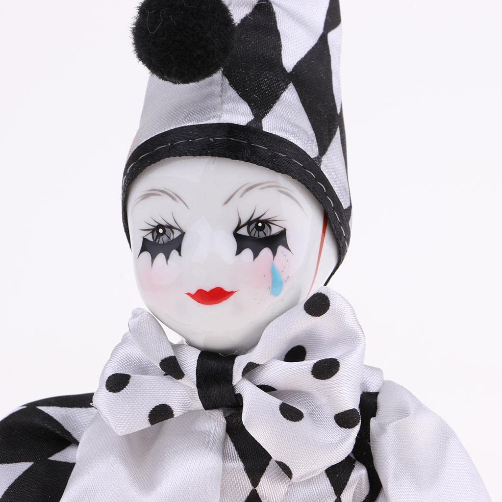Fancyes 25cm Funny Ceramic Standing Clown Man Doll for Christmas, Valentine