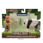 Minecraft Vanilla Action Figure Cartographer Jungle and Panda 3.25" Pack for Kids Ages 6 and Up