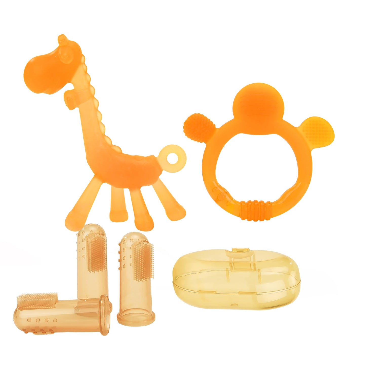Food WAJIAYON Amber Oil Baby Teething Toys for Babies 0-6 Months,Baby Toys 6 to 12 Months,Freezer BPA Free Soft and Textured Silicone Baby Teether