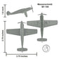TimMee WW2 Fighter Ace Planes - Gray 9pc Plastic Army Men Airplanes USA Made