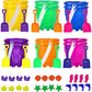 4E's Novelty 12 Sets Beach Toys - Includes 12 Sand Buckets, 12 Shovels, 24 Sand Molds for Kids - Small 5.75" Beach Buckets Bulk, Summer Party Favors