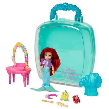 Disney Store Official Princess Ariel Once Upon a Story Doll Playset, 5 Inch Mini Doll Playset - Mini Figures with Accessories, The Little Mermaid Toys