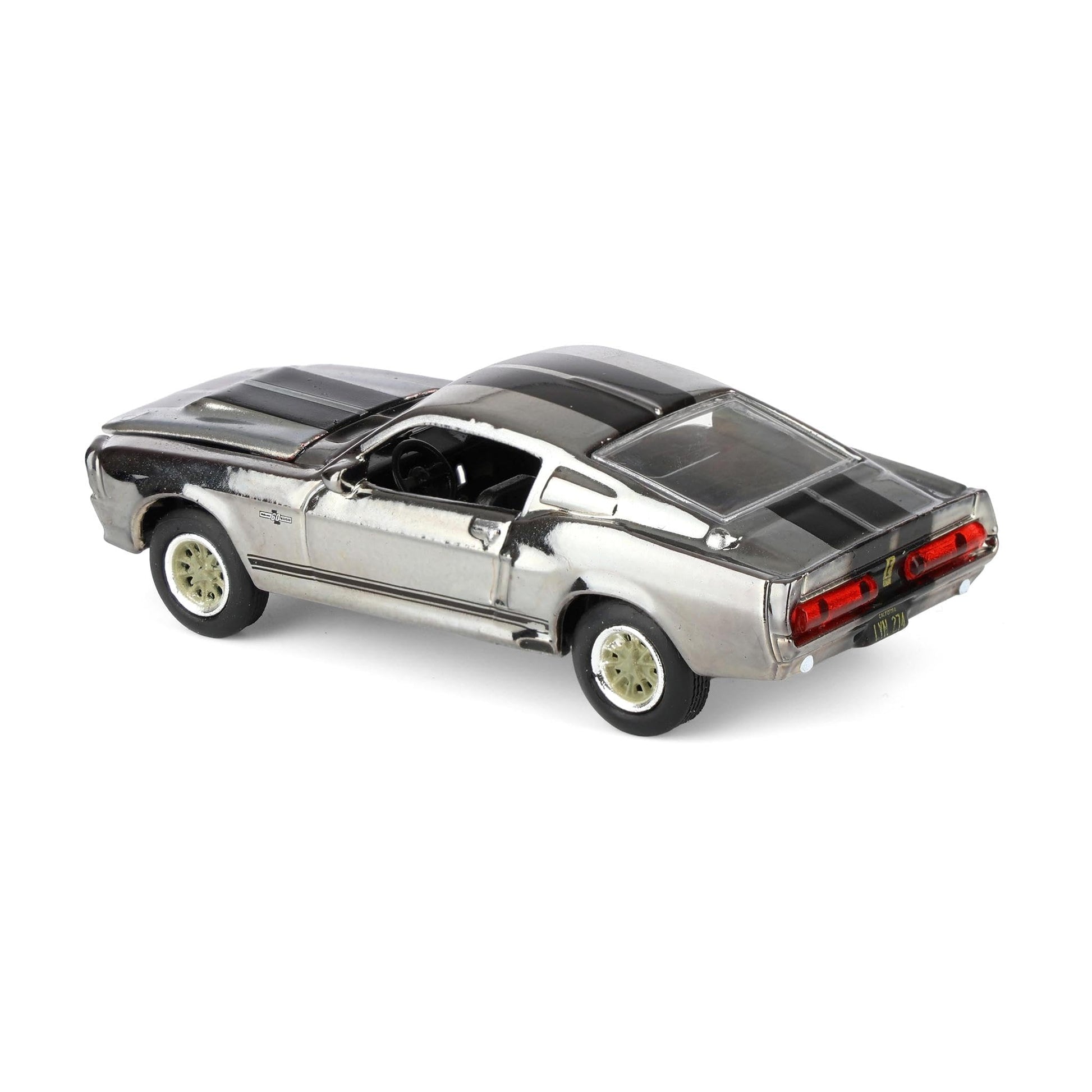 Greenlight, 1/64 1967 Ford Mustang Eleanor, Silver Chrome Edition, Gone in Sixty Seconds (2000), Hobby Exclusive, GLT30558