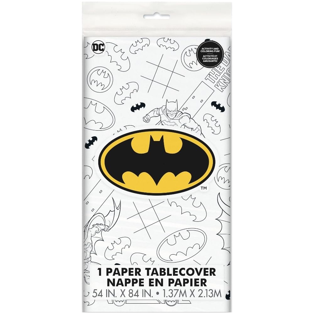 Unique Industries Batman CYO Tablecover, Boy, Birthday, Christening, Party Supplies