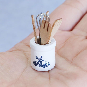 1Set 1/12 Miniature Kitchen Utensils Dollhouse Decoration Accessories, DIY Micro Landscaping Decor