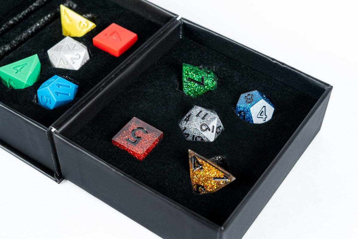 FanRoll D&D 50th Anniversary Dice Double Set, Then and Now Commemorative Set with Modern and Retro DND Dice Sets