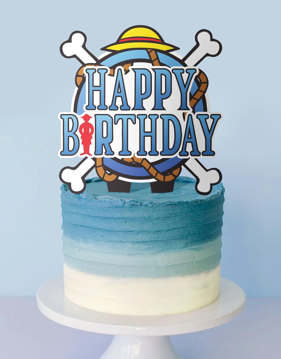 Anime Birthday Cake Topper Girls Boys One Party Decorations