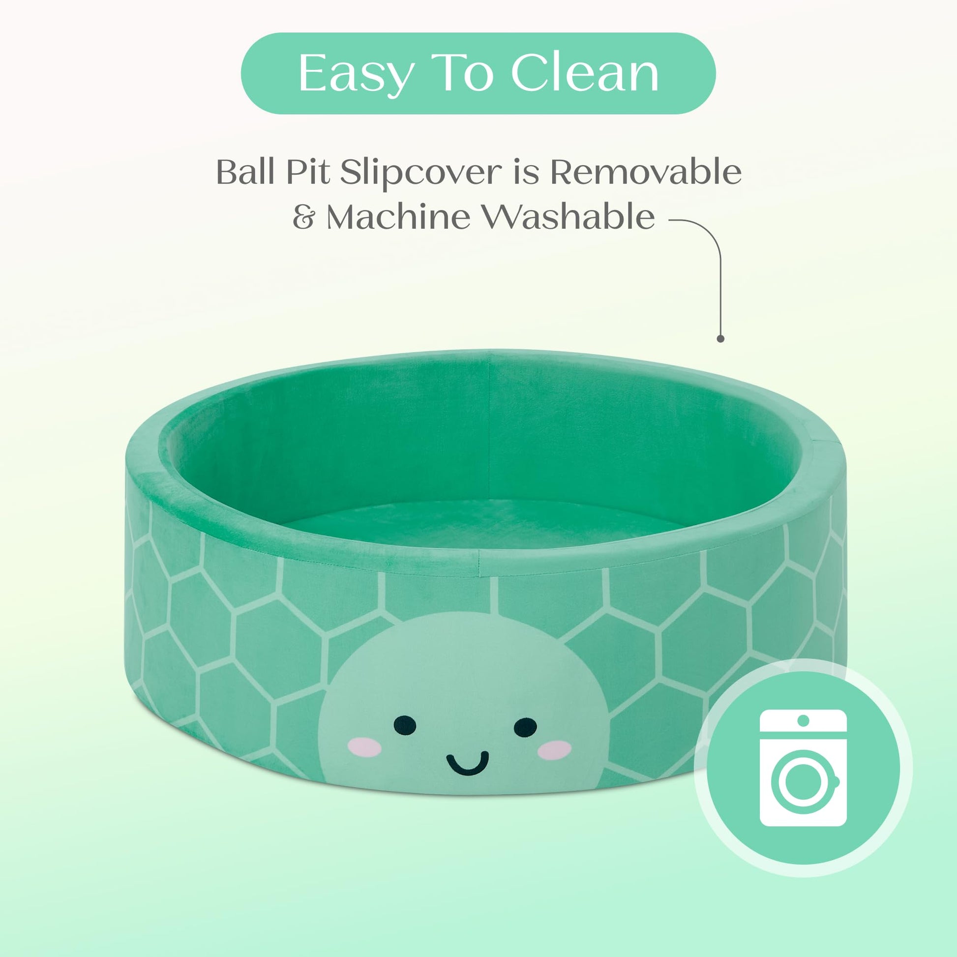 Delta Children Turtle Soft Ball Pit with 50 Play Balls - Ball Pits for Toddlers, Soft Round Kiddie Baby Playpen Ball Pool for Kids, Ideal Gift, Green