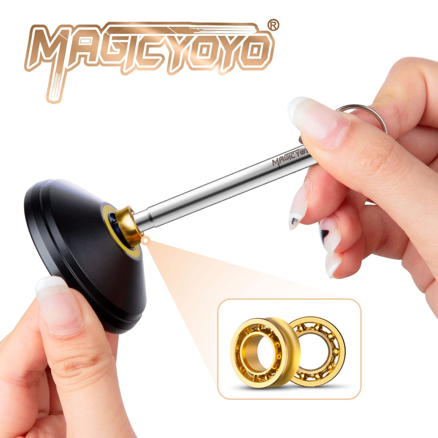 MAGICYOYO Golden Plated Unresponsive Yoyo Ball KK Bearings