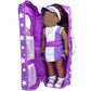 Dress Along Dolly 18" Doll Storage Carrying Case - (Purple Star) Compatible with American Girl- Durable Organizer Storage Traveling Accessories Case w