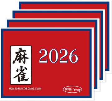 OWOOSNI 4PCS Large Print Mahjong Rules and Hands Reference Cards 2026 - Clear American Mahjong Strategy Cheat Sheet & Teaching Aid for Beginners