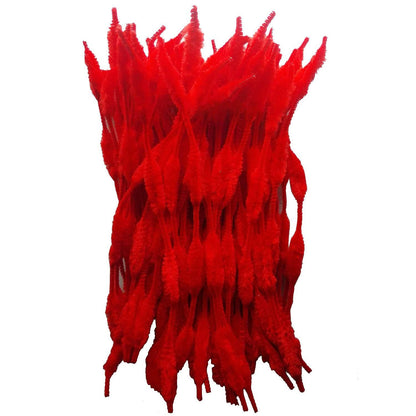 Caryko Fuzzy Bump Chenille Stems Pipe Cleaners, Pack of 100 (Red)