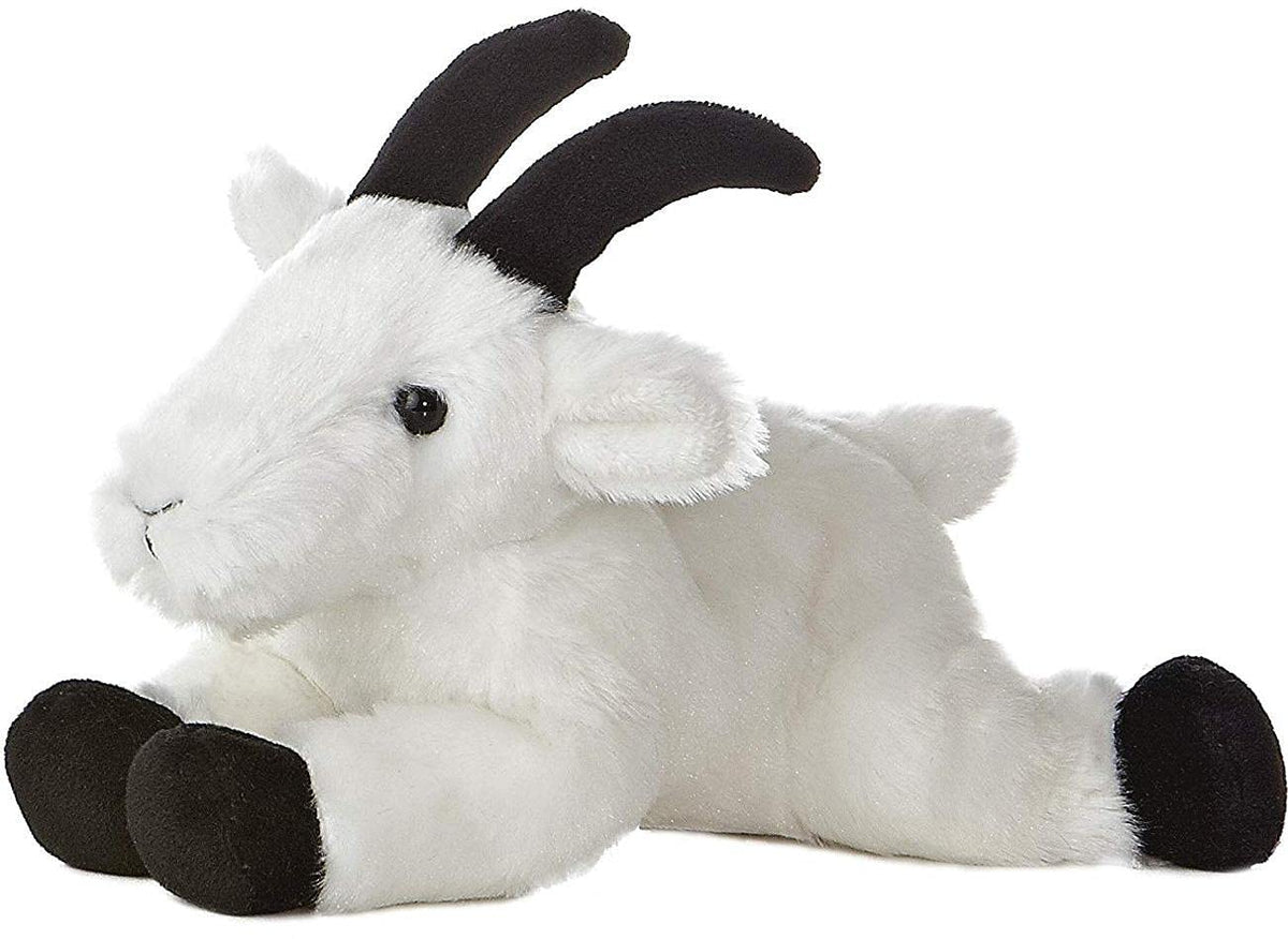 Aurora® Adorable Mini Flopsie™ Rocky Mountain Goat™ Stuffed Animal - Mini Companions Ready for Playful Adventures - for Kids All Ages, Toddlers