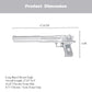 Long Barrel Chrome Foam Pistol - 17.25" Silver Fantasy Hand Cannon Prop | PU Foam Cosplay Weapon for Costume, Roleplay & Display