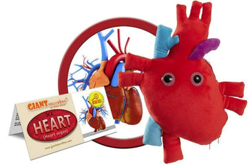 GIANT MICROBES Deluxe 15” Heart Plush, Biology Stuffed Animal, Organ Transplant Gifts, Anatomical Heart, Cardiac Nurse Gift, Cardiology Gift, Surgery