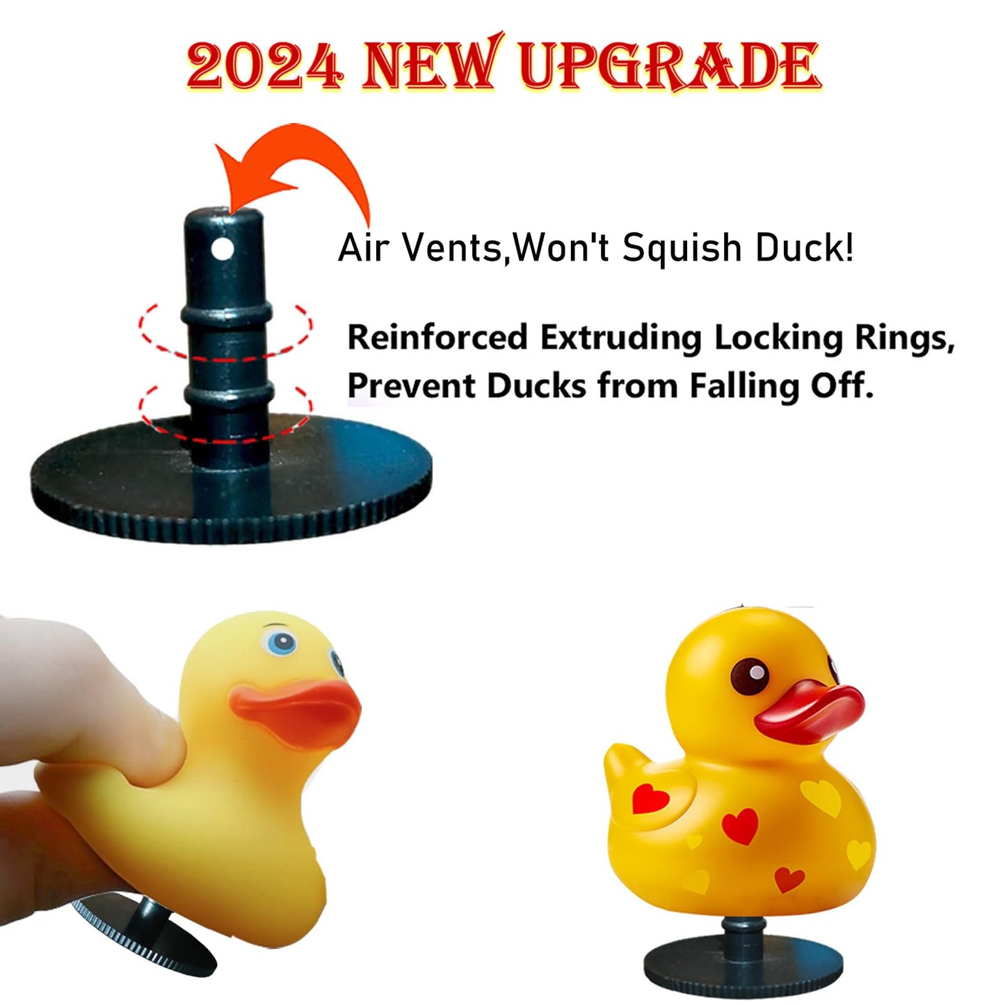 AKLOPE 2024 New Duck Plug - Rubber Duck Mount,Flock Locker Rubber Duck Holder for Jeep Dash and Fixed Display,Gift for Jeep LoverIncludes Double Sided