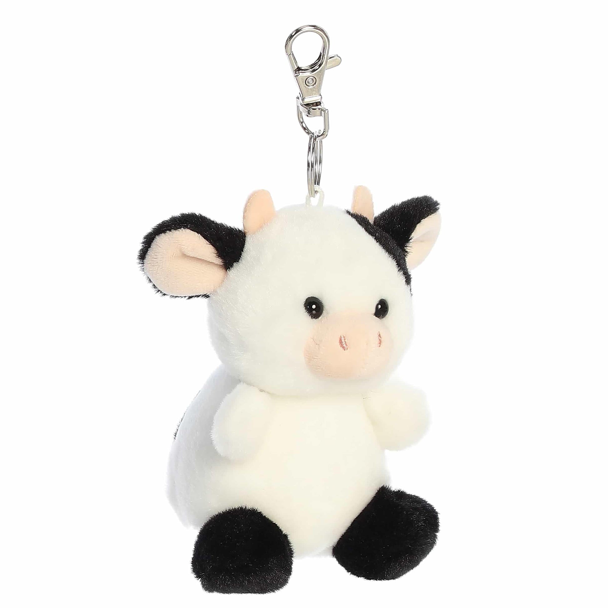 Aurora® Adorable Palm Pals™ Sweetie Cow™ Clip-On- Fun Collectible Plush for Kids and Adult Collectors - Perfect for Backpacks and Birthday Gifts